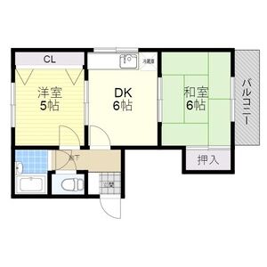 2DK 間取り図