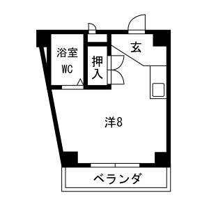 ワンルーム 間取り図