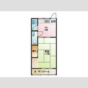 1DK 間取り図