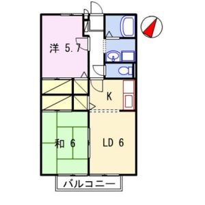 2LDK 間取り図