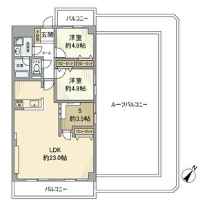 2LDK 間取り図