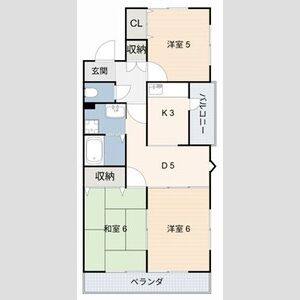 3DK 間取り図