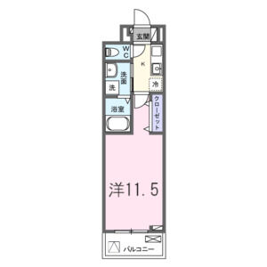 1K 間取り図