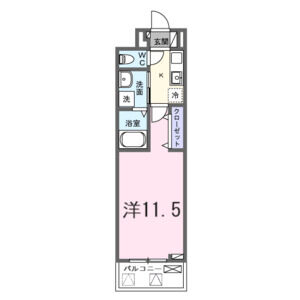 1K 間取り図