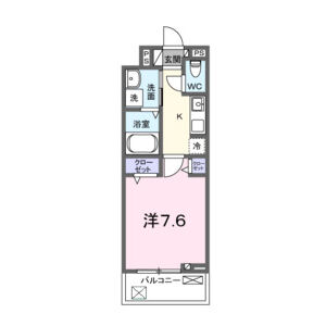 1K 間取り図