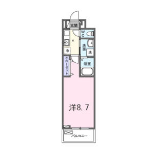 1K 間取り図
