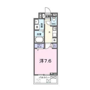 1K 間取り図