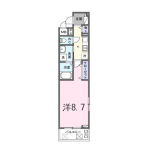 1K 間取り図