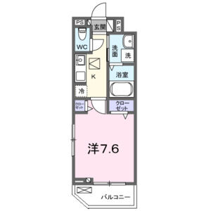 1K 間取り図
