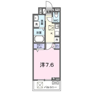 1K 間取り図