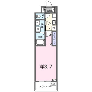 1K 間取り図