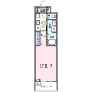 1K 間取り図