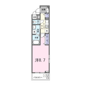 1K 間取り図