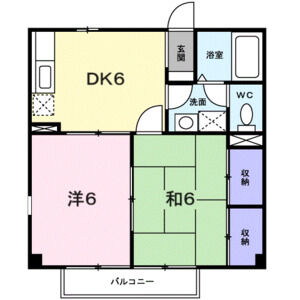 2DK 間取り図