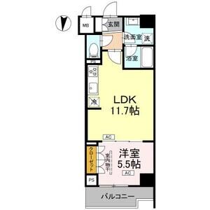 1LDK 間取り図