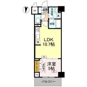 1LDK 間取り図