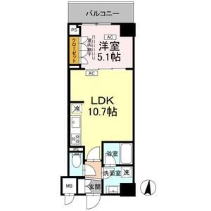1LDK 間取り図