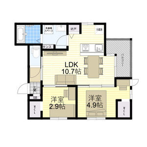 2LDK 間取り図