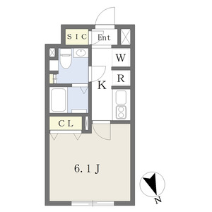 1K 間取り図