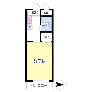 ワンルーム 間取り図
