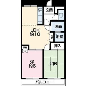 2LDK 間取り図