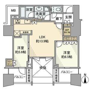 2LDK 間取り図