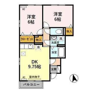 2DK 間取り図
