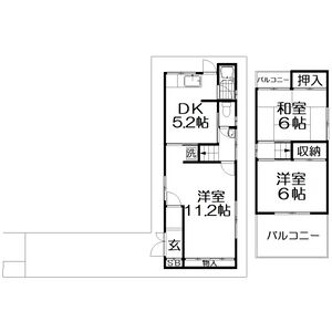 3DK 間取り図