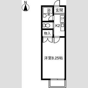 1K 間取り図