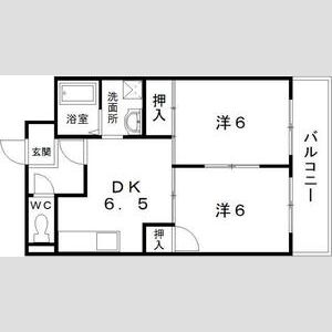 2DK 間取り図