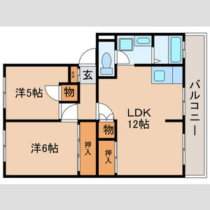 2LDK 間取り図