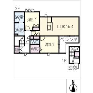 2LDK 間取り図