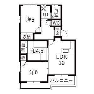 3LDK 間取り図