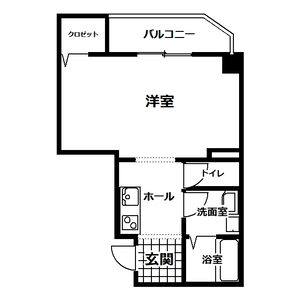 1K 間取り図