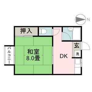 1DK 間取り図