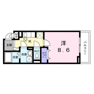 1K 間取り図