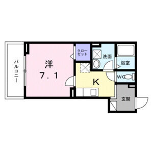 1K 間取り図