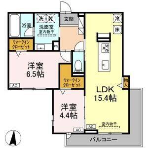 2LDK 間取り図