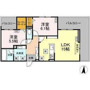 2LDK 間取り図