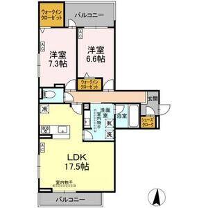 2LDK 間取り図