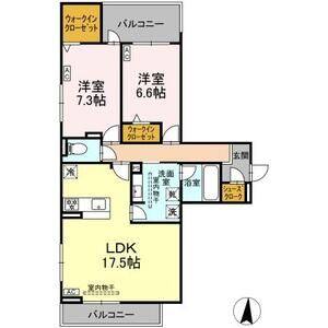 2LDK 間取り図