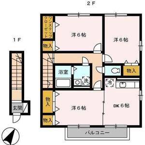 3DK 間取り図