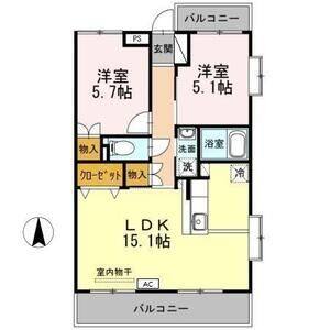 2LDK 間取り図