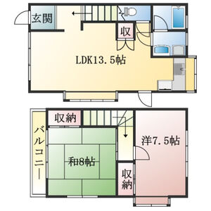 2LDK 間取り図