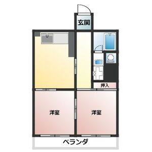 2DK 間取り図
