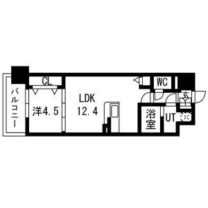 1LDK 間取り図