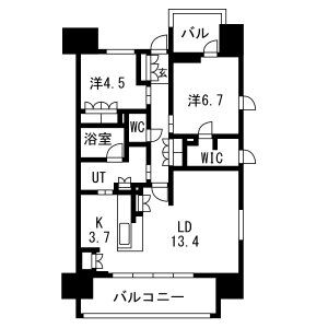 2LDK 間取り図