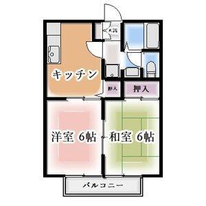 2DK 間取り図