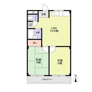 2LDK 間取り図