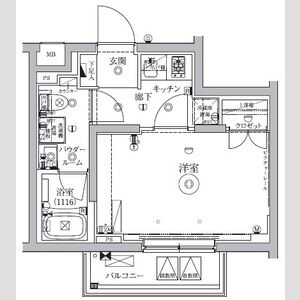 1K 間取り図